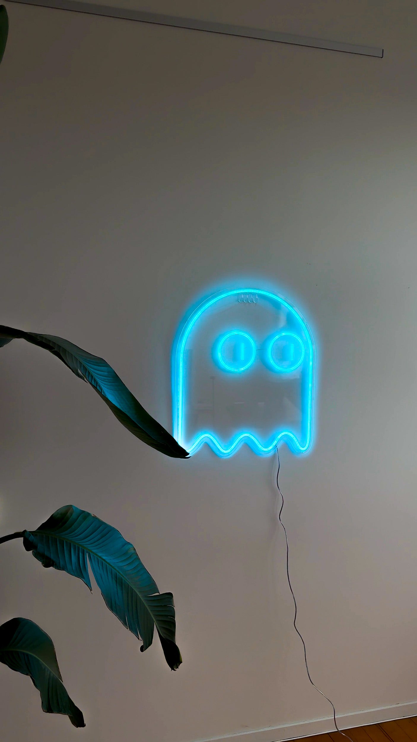 Pac Man Ghost (single line) - Neon Sign