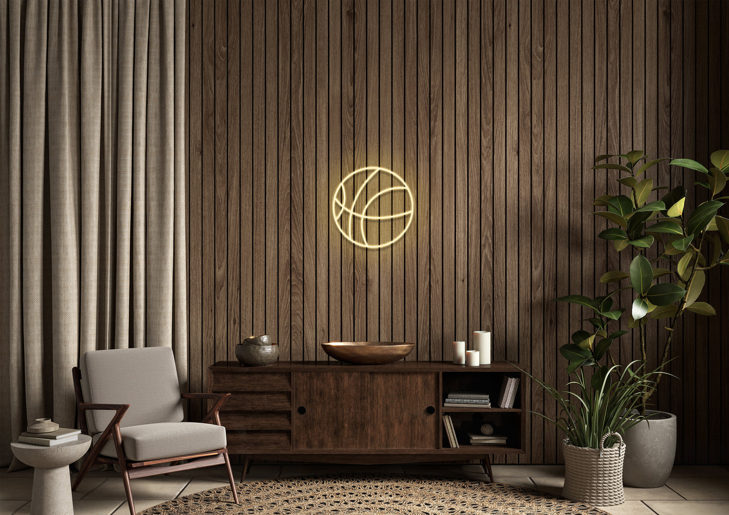 Basketball - Neon Sign