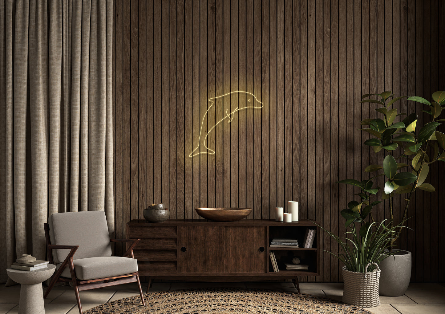 Dolphin - Neon Sign