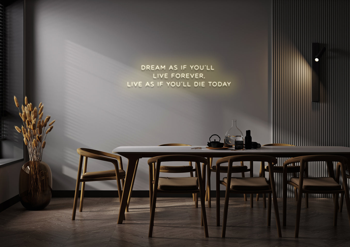 Live As If You'll Die Today - Neon Sign