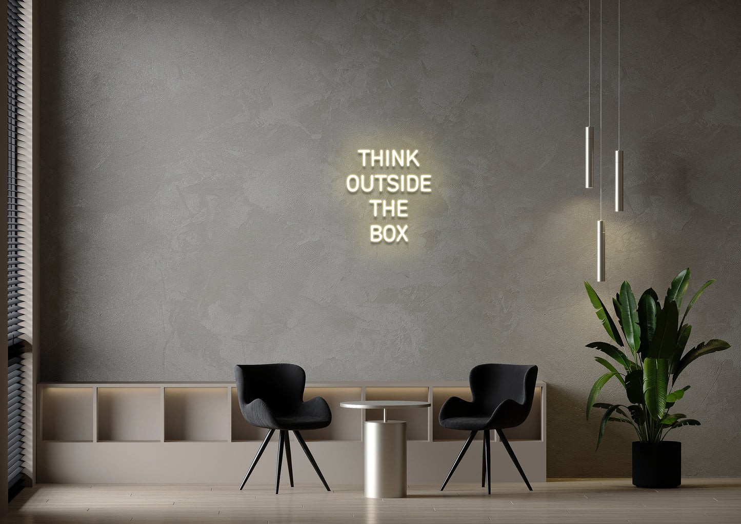 Think Outside The Box (No Box) - Neon Sign