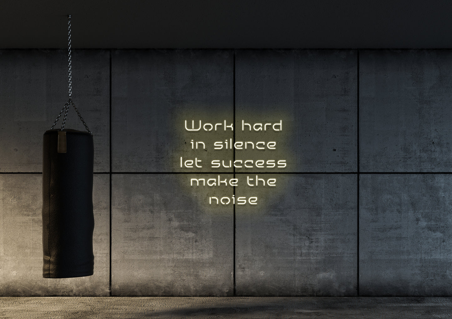 Work Hard In Silence - Neon Sign