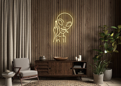 Naughty Alien - Neon Sign