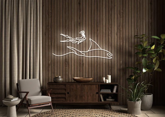 Diver and Ray - Neon Sign