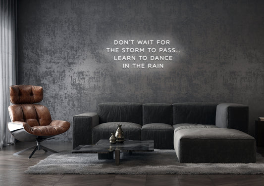 Dance in the Rain- Neon Sign