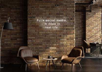 F Social Media - Neon Sign
