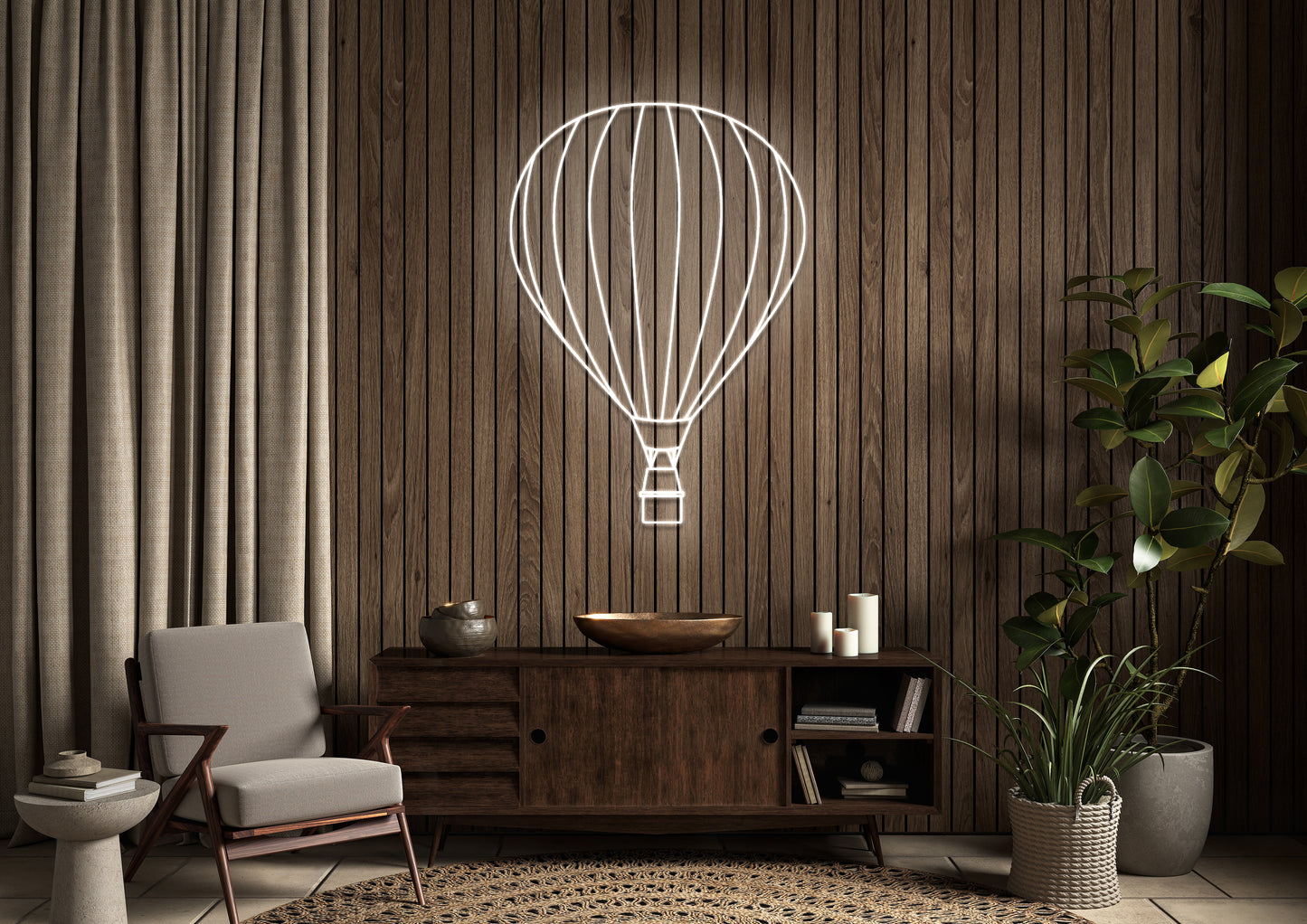 Hot Air-balloon- Neon Sign