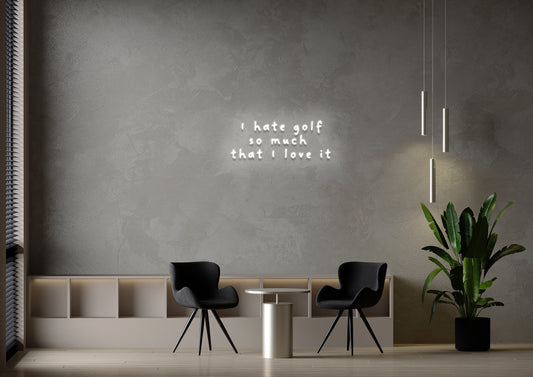 Love, Hate Golf - Neon Sign