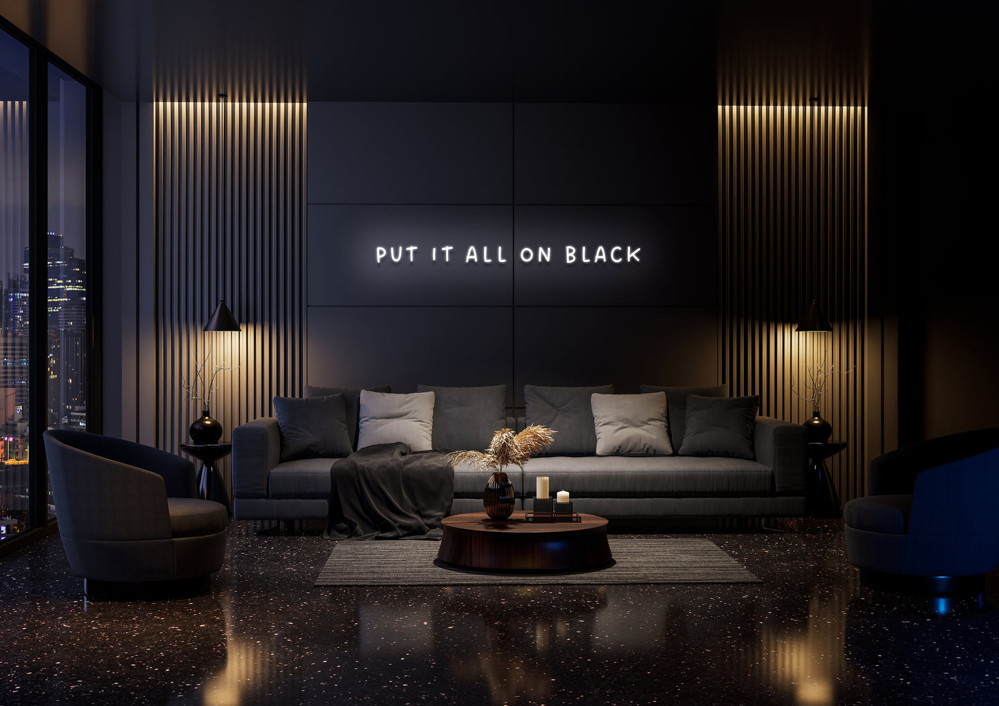 Put It All On Black - Neon Sign