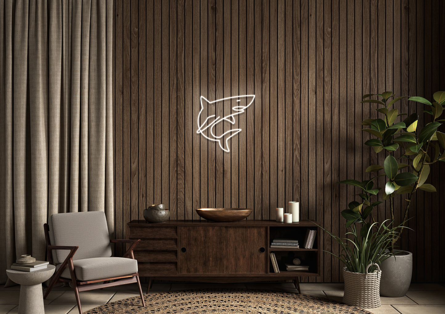 Shark - Neon Sign