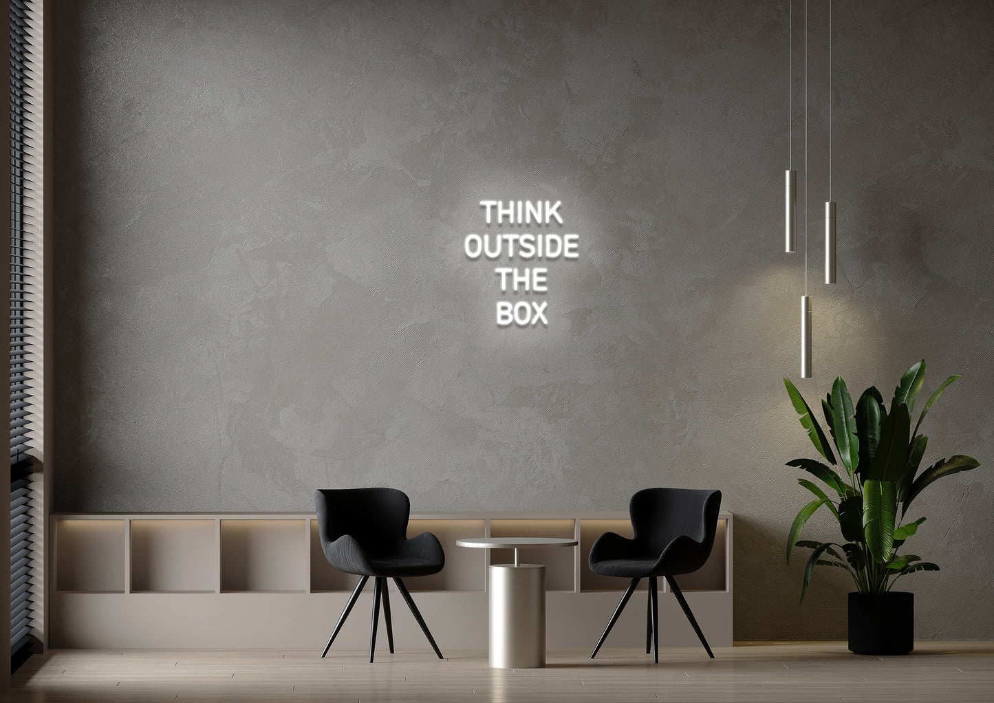 Think Outside The Box (No Box) - Neon Sign