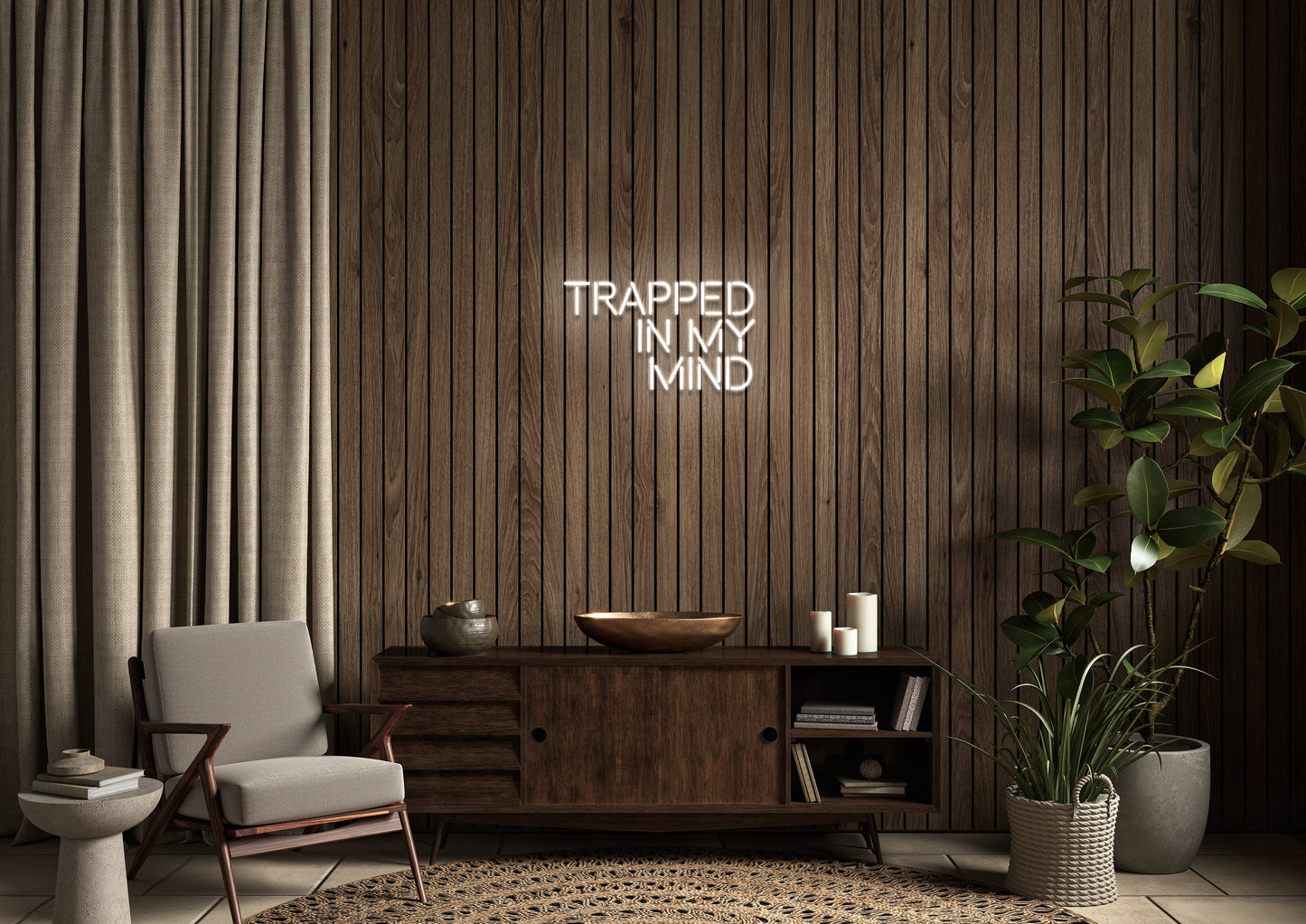 Trapped In My Mind - Neon Sign
