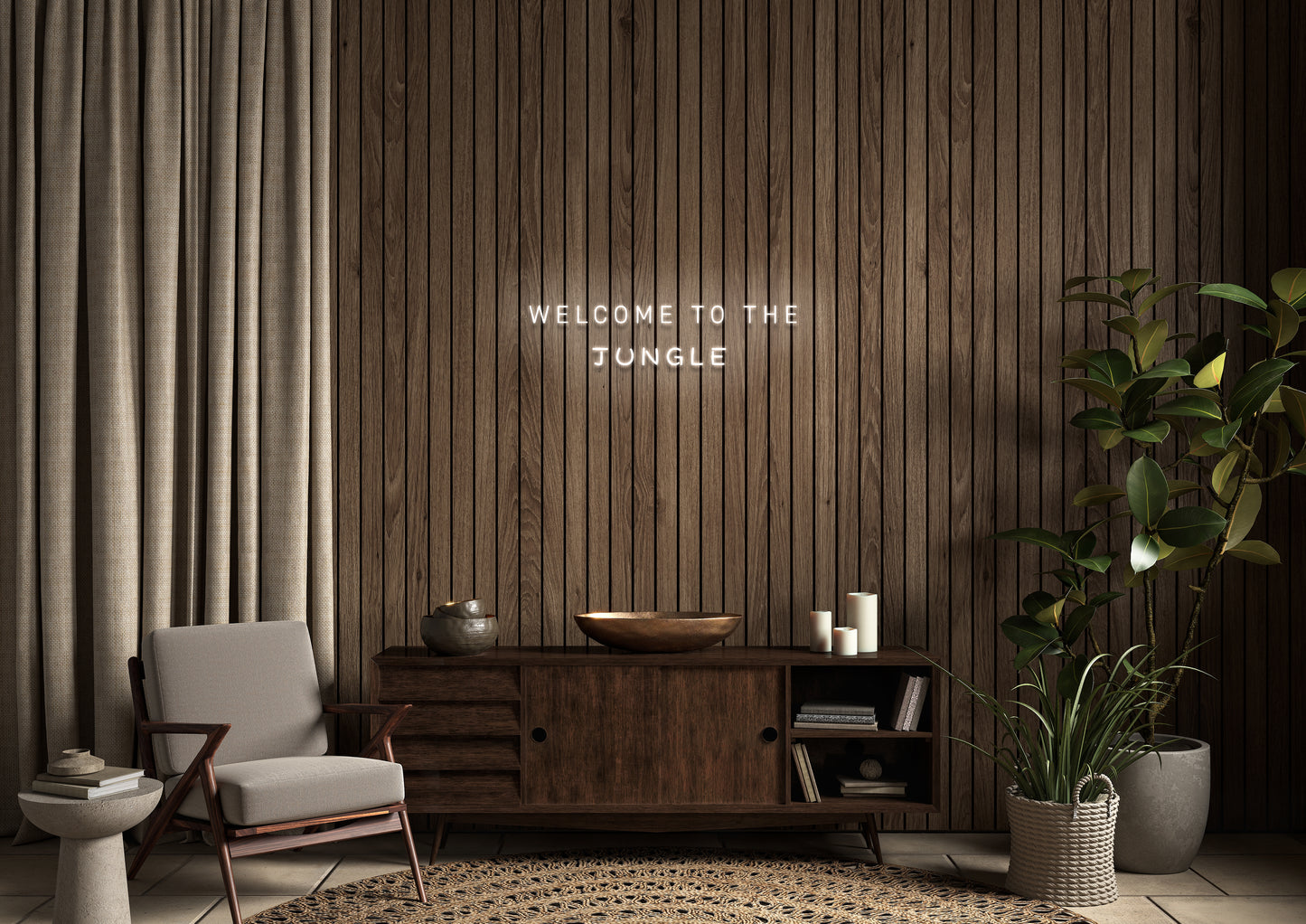 Welcome To The Jungle - Neon Sign