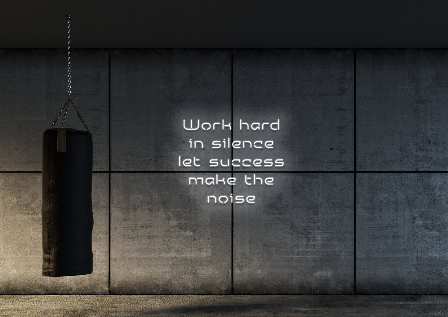 Work Hard In Silence - Neon Sign