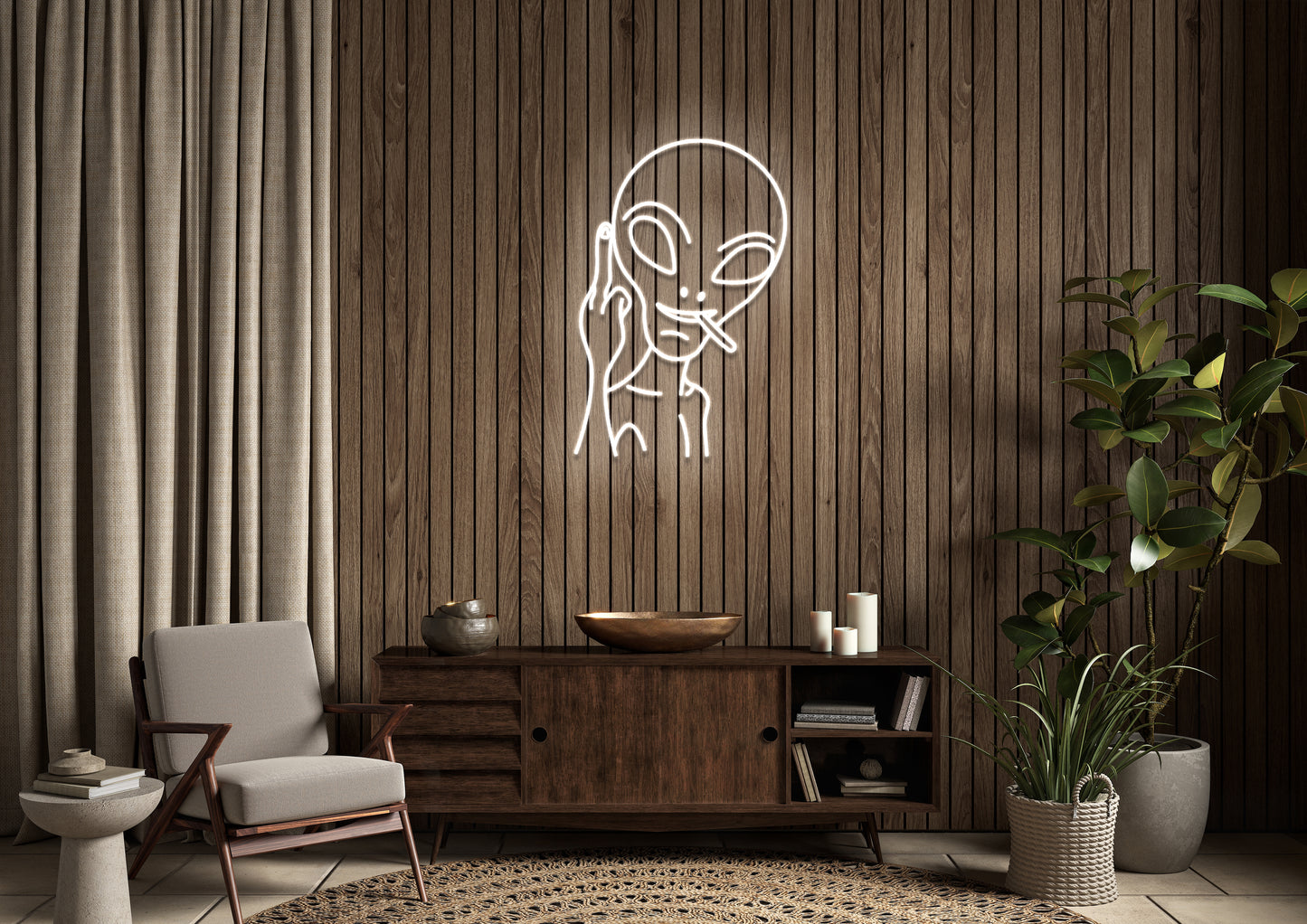 Naughty Alien - Neon Sign