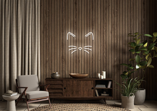 Cat Whiskers - Neon Sign